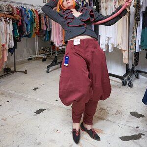 Vintage 1990s Japanese Maroon Nikka Work Wear Pants